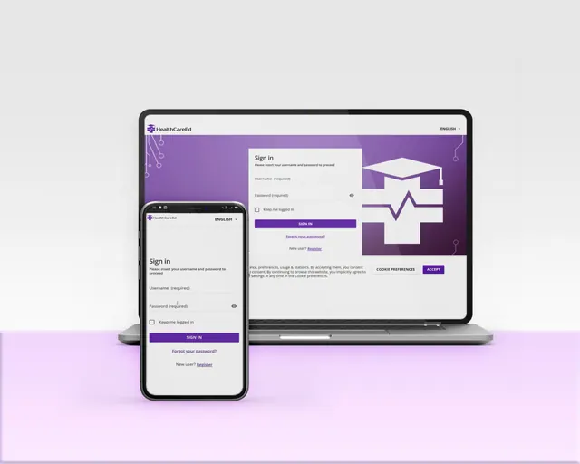 HealthCare Ed project mockup